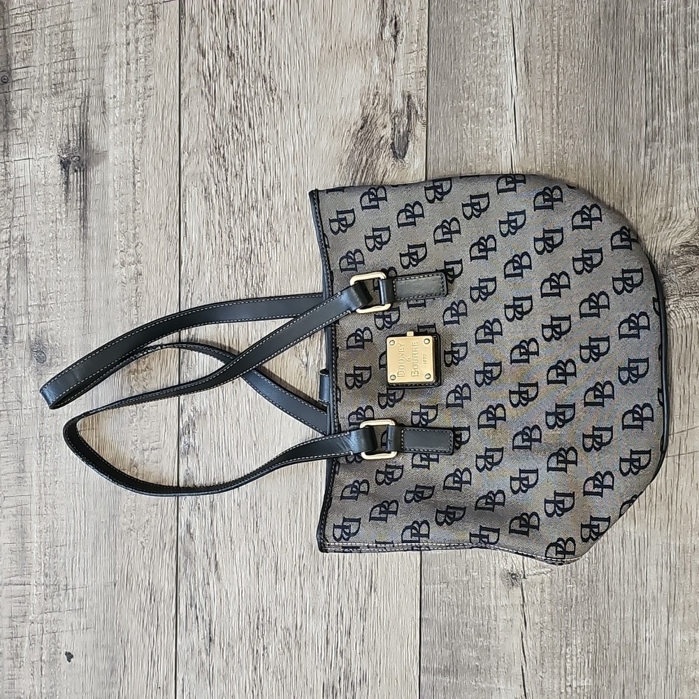 Dooney & Bourke Monogram Black and Gray Shoulder Bag